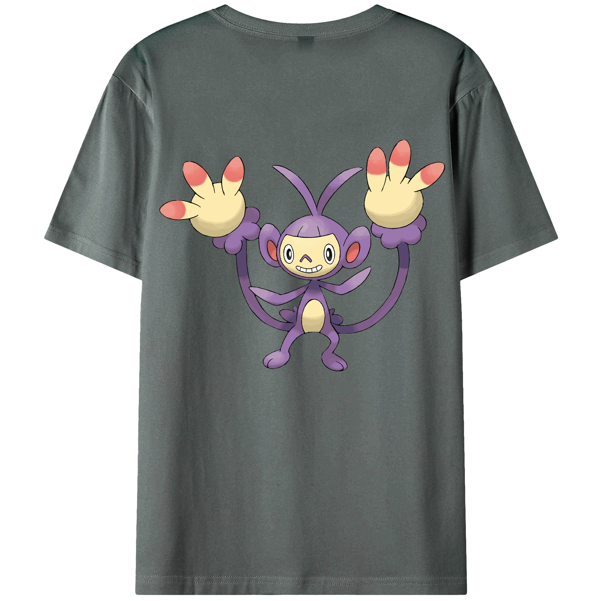 （画像用） ポケットモンスター Pokémon 綿100％ メンズ半袖Tシャツ（バックプリント） 通気性